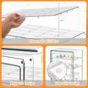 Baby Bottle Organizer,Adjustable Height Bottle Storage Organizer Baby for Bottles, Pacifiers, Pump Parts, Clear Organizer for Countertop, Cabinet,Vanity, Bathroom