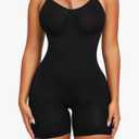 No Brand Shapewear Tummy Control Bodysuit Thong or Brief: Sculpting Shaper Tank Top Bodysuits & Snatched Waist Body Suit M/L