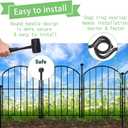 Decorative Garden Fence 17in x10ft, 10 Pack Rustproof Metal No Dig Fence Animal Barrier for Dog, Arched Flower Bed Edging Ornamental Wire Border Panel Fencing for Yard Patio Outdoor Decor
