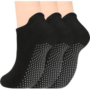 Olreco Grip Socks for Women Men Pilates Yoga Socks for Women Non Slip Stockings Womens Barre Sock Gripper Hospital Sock Adult