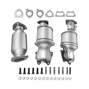 [3PC]FortunaFlow Catalytic Converter Compatible with 2003-2007 Honda Accord,2005-2010 Honda Odyseey,2003-2009 Acura MDX,2005-2008 Honda Pilot 3.0L 3.2L 3.5L 3.7L(EPA Compliant high flow standard)