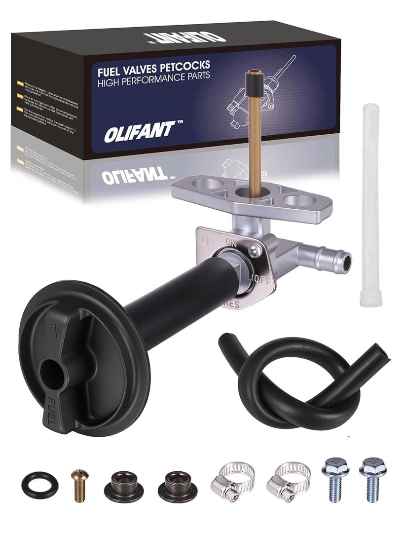 Fuel Valve Petcock Fit for Honda Recon 250 1997-2024/Rancher 350 2000-2006/Rancher 400 420/Foreman 400 450 500/Foreman Rubicon 500 with Lever Screw