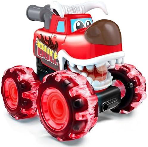 stargo - Bull Monster Truck Toy - Light Up Chomping Pull Back Truck - Press and Go Cars for Easter Basket Stuffers, Boy Birthday Gifts, Toys for Toddlers, Kids Ages 3-5 4-6 5-7 4-8