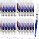 Beieverluck 120 Pieces Rolling Ball Pens 0.5 mm Japanese Pens Fine Point Pens Quick Dry Liquid Ink Pen Smooth Writing Pens for Office Student Back to School Supplies, 3 Color