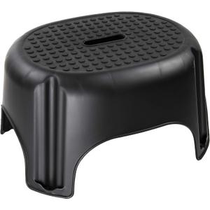 YBM HOME Single Step Stool for Kids and Adults, Supports 200-Pound Load Capacity for Children to Reach The Sink and Areas That are a bit Too High - Perfect for Bathroom and Kitchen, 39-1232 (Black)