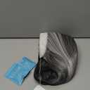 KOME Grey Synthetic Lace Front Wig,Silver Side Part Short Straight Glueless Bob Wigs for White Women Daily Use 10IN (#2/60HL)