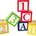 Party Decor Boxes6 Packs 30cm ABC 123 Letters Paper Boxes SetBack to School Party Photo Props