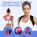 Posture Corrector for Women and Men, Adjustable Back Brace Posture Corrector for Upper & Mid Spine Support, Breathable Back Brace for Improving Neck, Shoulder and Back Posture Pain Relief (Black)