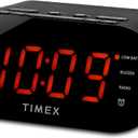 Timex T231G AM/FM Dual Alarm Clock Radio with 1.2-Inch Display and Line-in Jack (Gunmetal) (Black)