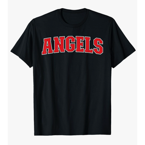 Angels California Souvenir Trip College Style Red Text T-Shirt Size M