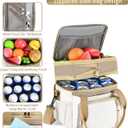 LOKASS Lunch Box for Women-Double Deck Insulated Adults Lunch Bag with Removable Shoulder Strap- Cute Wide Open Lunch Tote for Work/Office/Picnic/Beach/Travel (Brown)