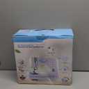 Portable Sewing Machine for Beginners, Mini Electric Sewing Machine with 12 Stitches 2 Speeds Foot Pedal, Dual Power Small Handheld Sewing Machine for Home Travel Easy to Use Blue Maquina de Coser