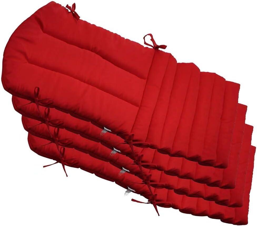 Indoor Outdoor Furniture Cushions Adironack Chair Cushions Patio Seating Cushions Set of 4 Red