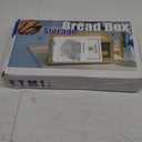 Bamboo Bread Box for Kitchen Counter-Large Capacity Bread Storage Container Farmhouse Bread Box with Window Bread Holder