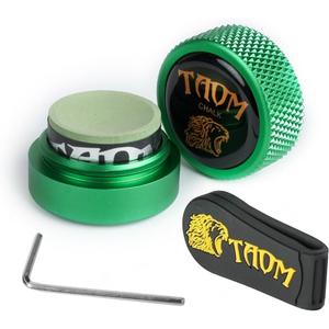 TAOM Pool Chalk Holder Round Shaped Practical Tool Billiards Accessories Magnetic Mini Chalk Tip Case Container Round Box Billiards