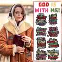 Lyrow 8 Pcs Christian Iron on Patches Bible Faith Verse Embroidery Scripture Patches for Women 3''Inspirational Religious Sew on Applique for Hat Backpack Jacket(Colorful,Vintage Color)