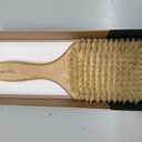 100% Boar Bristle Hair Brush - Soft Natural Bristle Wooden Paddle Brush for Fine Thin Hair, Distributes Scalp Oils for Smooth Shine, Solid Red Oak Handle for Women Men