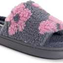MUK LUKS Women's Marsai Slipper, Grey/Pink, S