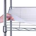 BRIAN & DANY Wire Shelf Liner 18" X 48", Heavy Duty Shelf Liners for Wire Shelving, Waterproof Protector Mats, Set of 5, Transparent