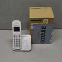 Panasonic Cordless Phone, 1.6" Backlit Display, Call Block, Speakerphone, 10 Hours Talk Time, 1 Handset - KX-TGC200W (White)