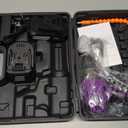Purple Brushless Cordless Drill Set, 20V Compact Power Driver Kit with Electric Motor, 20+3 Torque Setting, 48 N.m, 2 Variable Speed, 23pcs Driver Bits, and Tool Box for Women Men Home DIY