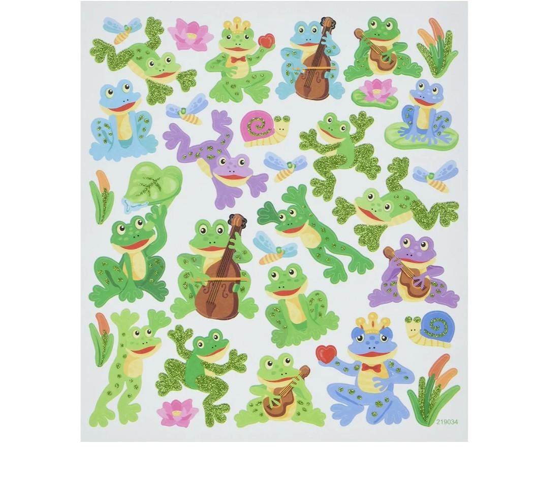 Tattoo King SK129MC-4915 Frog Fun Stickers, Multicolor 3 Pack