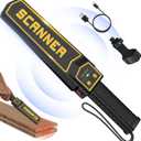 Rechargeable Handheld Metal Detector Wand, High Sensitivity Security Wand Metal Detector,Portable Nail Finder Scanner Woodworking Metal Detector Wand for Logs Weapons Sound Vibration Alert Detects