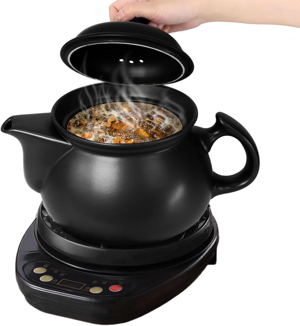 Electric Chinese Medicine Cooking Pot, 4.2qt Multifunctional Cooker Home Ceramic Pot for Herbal Tea, Soup, Stew, Porridge, Electric Herbal Cooking Pot