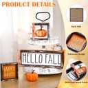 Yousoontic 3 Pcs Hello Fall Sign Wooden Pumpkin Happy Harvest Block Signs Fall Table Centerpiece Decorations Thanksgiving Desk Shelf Decor for Home Office Holiday Wall Mantle Farmhouse House Decor