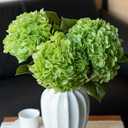 3PCS 22 inch Realistic Artificial Hydrangea Large Real Touch Flowers Artificial Flowers Dry Flowers Outdoor Wedding Christmas Office Family Party Living Room Table Decoration (Green)