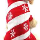 NACOCO Dog Snowman Sweater - Xmas & New Year Dog Clothes for Small Dogs & Cats (Snow, M) (Medium (Pack of 1), 6-Red Snowflake)