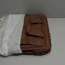 seyfocnia Men's Business Travel Briefcase Leather Handmade Messenger Bags Laptop Bag (15.6inch, Brown)