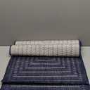 Adiva Rugs Outdoor Indoor Area Rug, Weather Resistant, Easy to Clean, Stain Resistant Floor Mat for Dining Room, Backyard, Deck, Patio (Navy Weiss, 2' x 3')