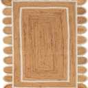 Scallop Jute with White Border (2X3 Feet)
