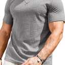 Dokotoo Men Men's T Shirts Summer Crewneck Tee Shirts Casual Textured Short Sleeve Pullover Tshirts, Small