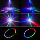 Mini Moving Head Light, 30W Compact Led DJ Stage Lights Moving Head Bee-Eyes with Halo Effects, Remote/ DMX512/ Sound Control for Wedding DJ Party Disco Club Small Venues