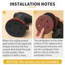 5 Inch 5 Holes Hook Loop Orbital Sander Metal Pad Replacement for Porter Cable 332 333VS 334 Random Sander with 4 PCS Foam & 36 PCS Sanding Discs 100 150 180 240 320 400 Grits