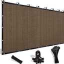 Shade&Beyond 90% Sun Shade Cloth with Grommets, 8' X 10' Pergola Shade Cover Canopy, Mesh Tarp Sun Screens for Patio, Outdoor, Garden, Backyard, Mocha