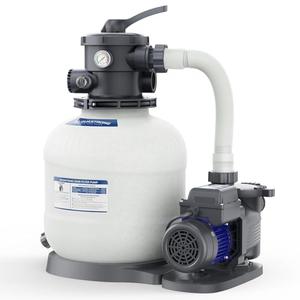 AQUASTRONG 14in Sand Filter Pump for Above Ground Pool with Timer, 2/3 HP Pool Pumps Above Ground 3000 GPH for Pools up to 13000 GAL, Pool Filter with 6-Way Valve, Improved Circulation and Filtration