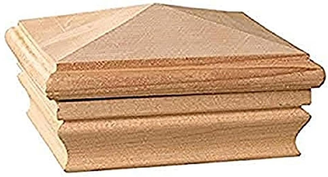 Deckorators 4 in. x 4 in. Newport High Pyramid Cedar Post Cap