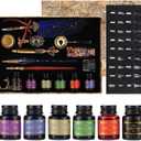 Joyeee Quill Writing Pen Ink Stationery Set, Classic Antique Pens Set, Idea for Beginners Artists Drawing, Arts Crafts Signatures, Decoration, Women Gift Selection Calligraphy Kits #87