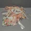 Wildflower 1st High Chair Banner Birthday Party Decorations for Girl Light Pink One Flower Cake Topper 1st Birthday Decorations Supplies