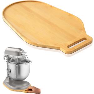 Bamboo Sliding Mat for Kitchenaid Mixer, Mixer Mover Slider Mat Pad Compatible with Kitchenaid Bowl Lift 5-8 Qt Stand Mixer,Kitchen Appliance Slider Mat, Kitchen Aid Mixer Accessories,with Handle