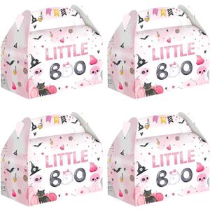 Maijoeyy 16 Pack Halloween Treat Boxes Pastel Little Boo Halloween Goodie Boxes Pink Pumpkin Ghost Bat Cookie Snack Boxes Party Favor Gift Boxes Decorations