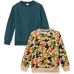 Amazon Essentials Boys and Toddlers' Fleece Crew-Neck Sweatshirts, Multipacks XL