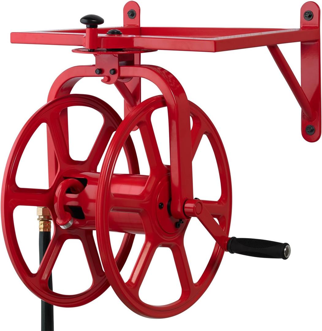 Liberty GARDEN 713 Revolution Multi-Directional Garden Hose Reel, Red