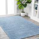 JONATHAN Y Haze Solid Low-Pile Classic Blue Indoor Area Rug 3x5, Coastal,Bohemian,Minimalist,Classic, Easy-Cleaning for Living Room,Bedroom,Kitchen,Pet Friendly,Non-Shedding (SEU100F-3), 2'11" x 5'