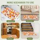 Front Door Mat,Autumn Leaves Indoor Outdoor Entrance Thanksgiving Pumpkin Welcome Doormats,Non-Slip Low Profile Entryway Mats for Porch Patio 17''x30''