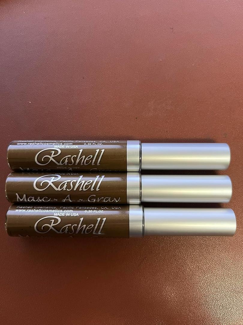 (3 Pack) RASHELL Masc-A-Gray Hair Color Mascara - Brown by Rashell