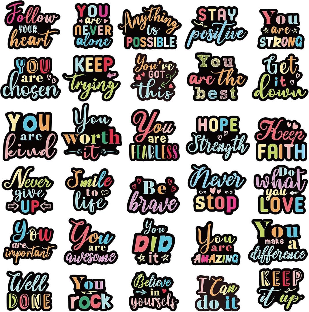 30 Pcs Motivational Refrigerator Magnets with Inspirational Sayings Funny Inspirational Magnets for Locker Fridge Encouragement Gifts (Novel Style)